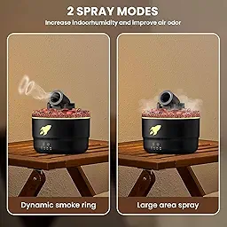 Cannon Blast Aroma Humidifier Diffuser For Home, Office | Ultrasonic Barbette Diffuser (With Multi-Color LED Light, 5 x 5.5 Inches, 280ml, Black)