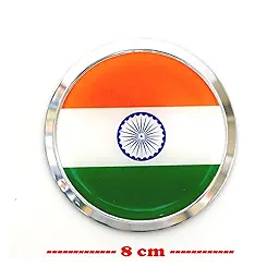India Flag Car Stickers - 2 Pack Chrome Emblem Decals For Vehicles, 3x2 Inches