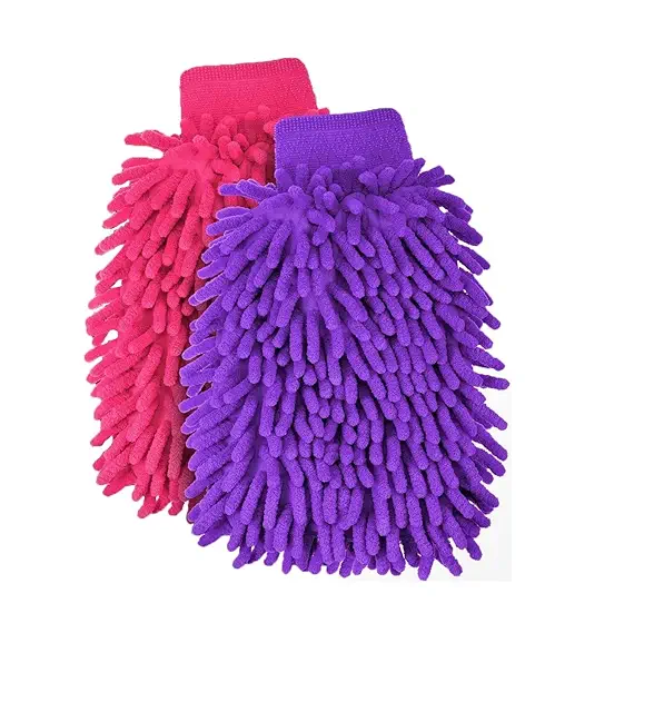 Microfiber Cleaning Mitt Hand Gloves for Home & Office, Free Size, 7x5 Inches