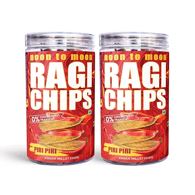 Noon to Moon Ragi Chips- Piri Piri (150g)