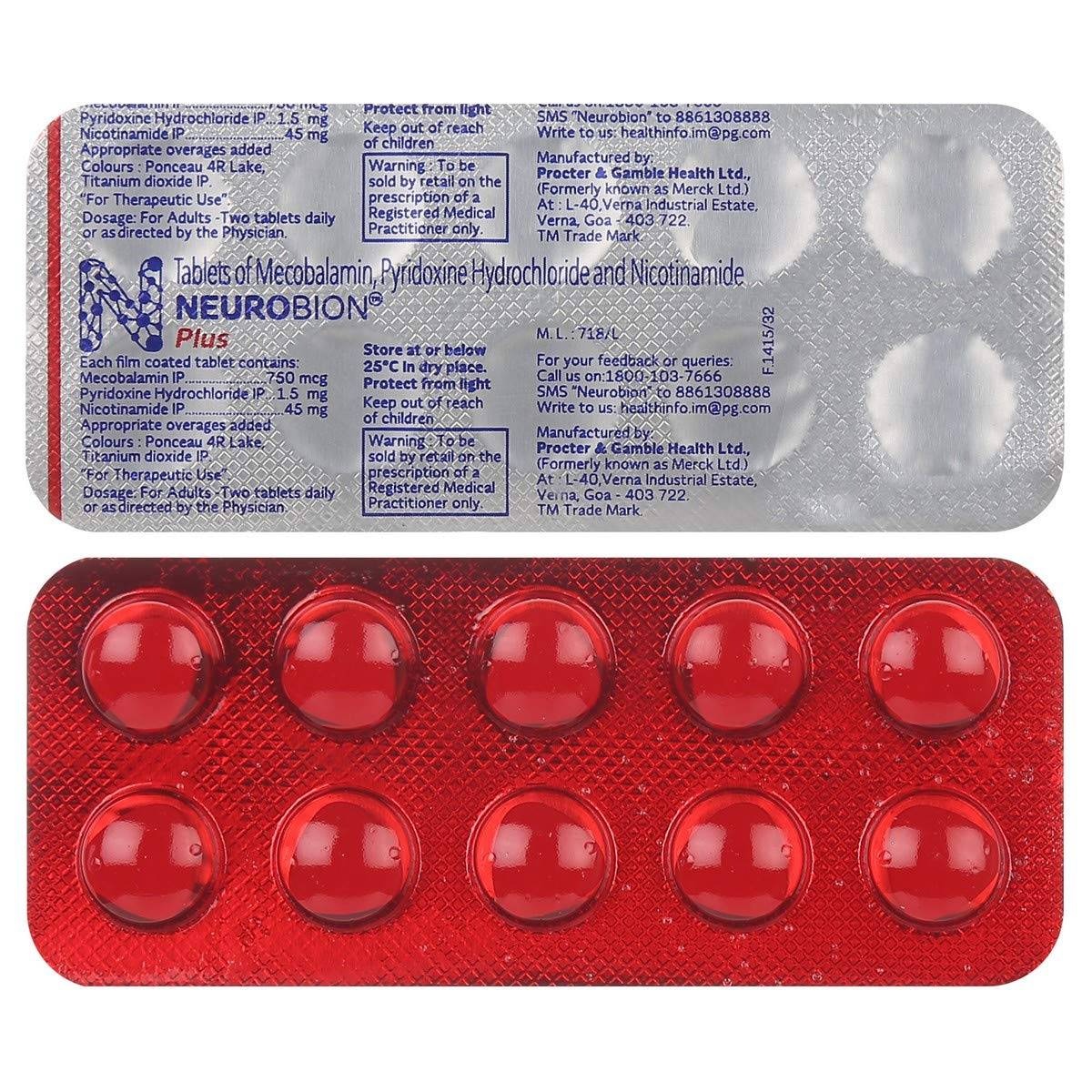 Buy Neurobion Plus Tablet | 1 Strip of 15 Tablets | Davai Adda