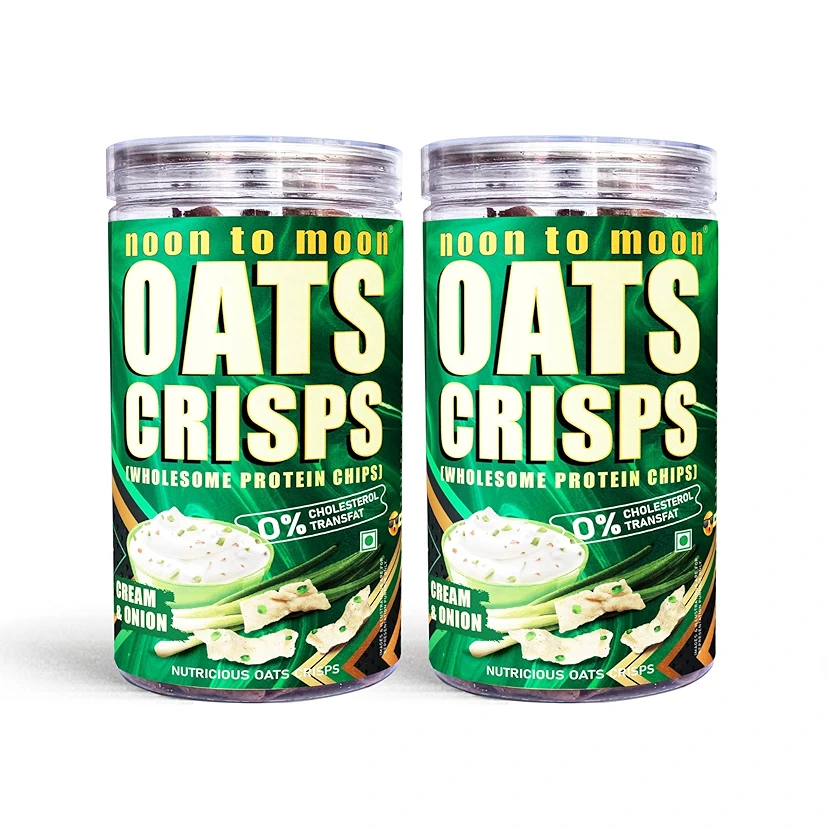 Noon to Moon Oats Crisps-Cream & Onion (150g)