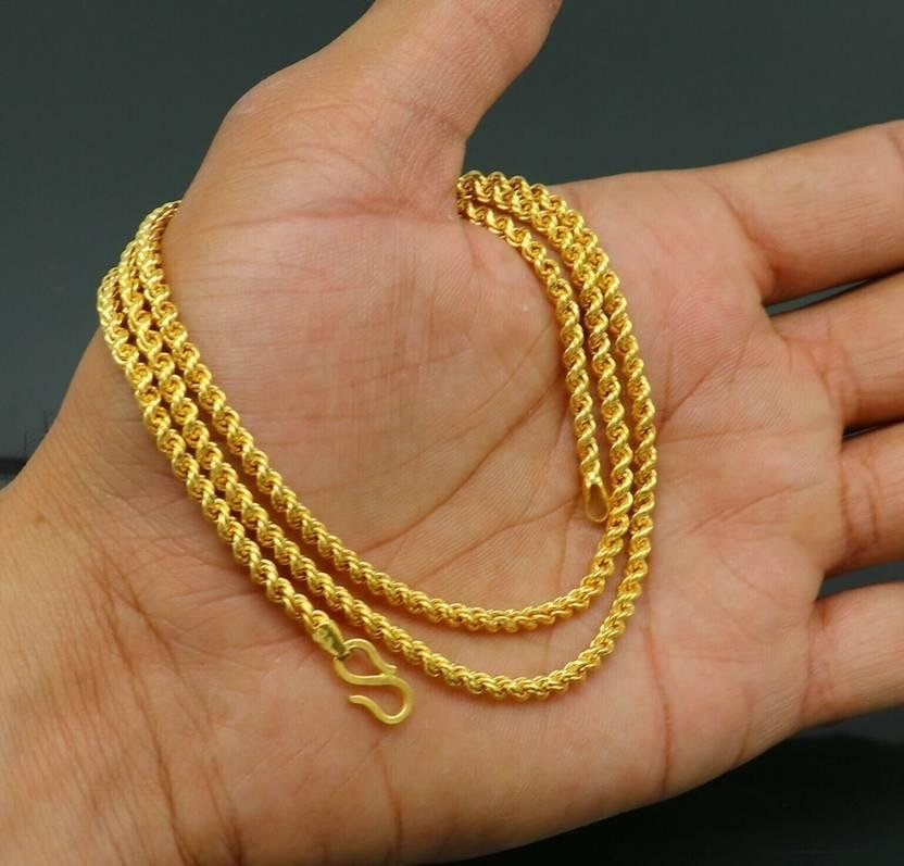 Buy Rkb Gold Plated lacker chain 22inch for men women | The RKB