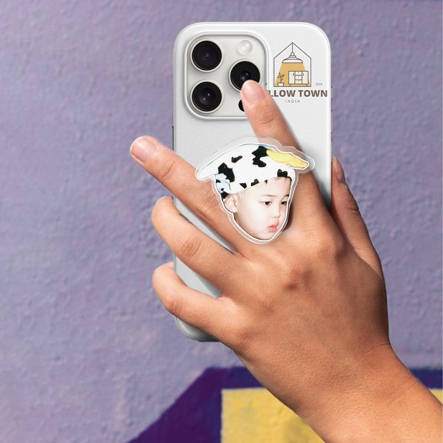 Buy Yellow Town India BTS Baby JIMIN Phone Grip Pop Holder with