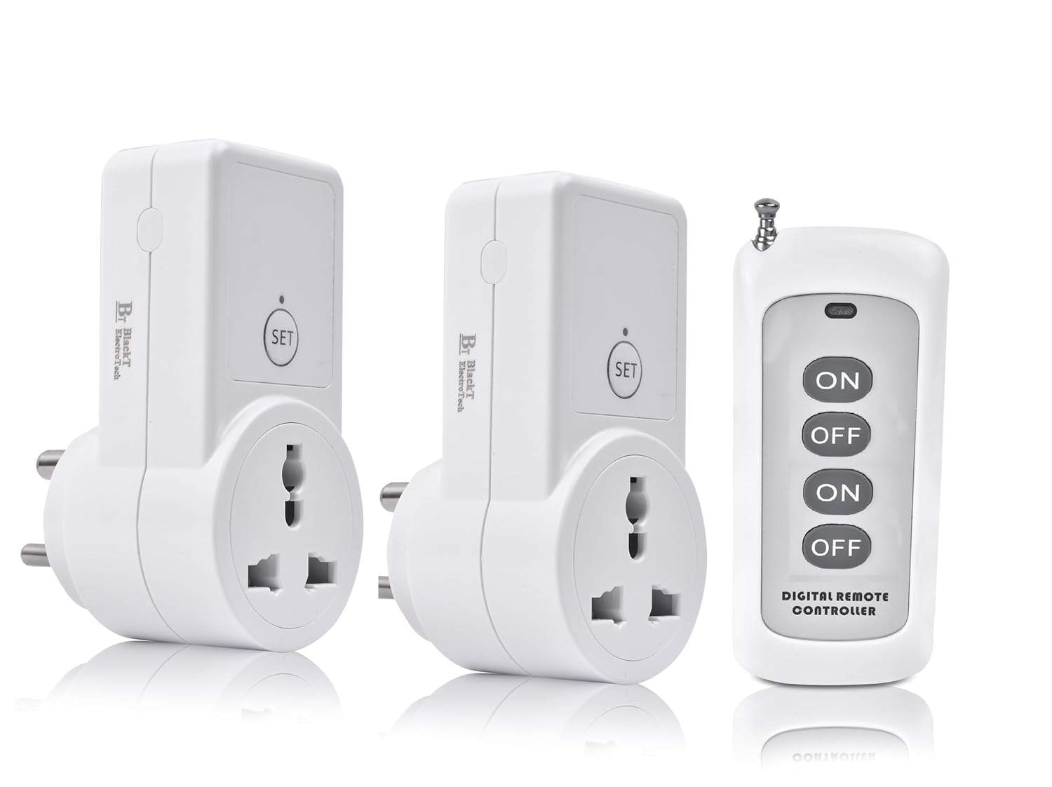 Buy BT16H2 3-Pin Wireless RF Remote Control Power Outlet Switch Socket ...