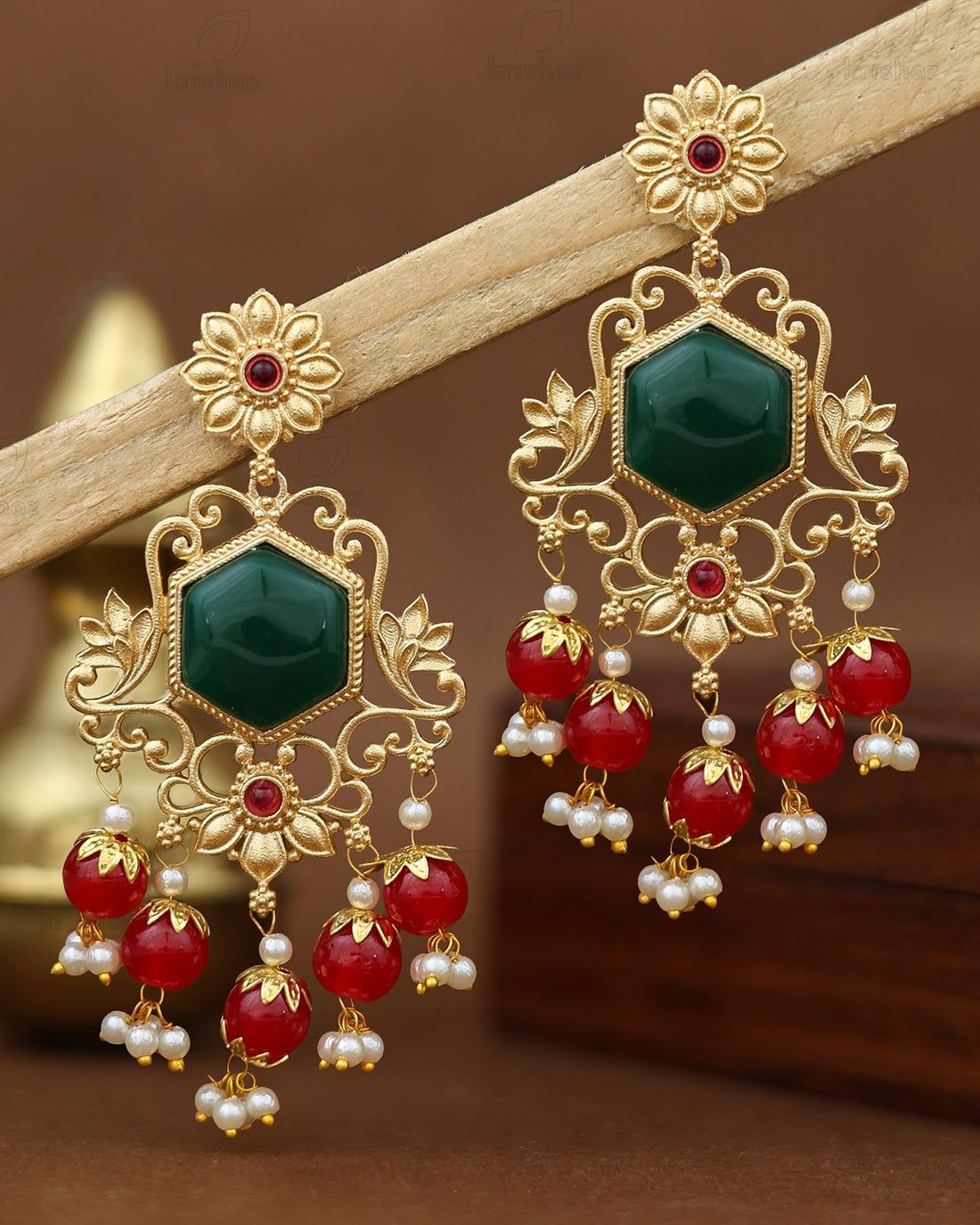 The Gulmohar Blossom Danglers