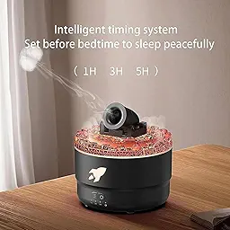 Cannon Blast Aroma Humidifier Diffuser For Home, Office | Ultrasonic Barbette Diffuser (With Multi-Color LED Light, 5 x 5.5 Inches, 280ml, Black)