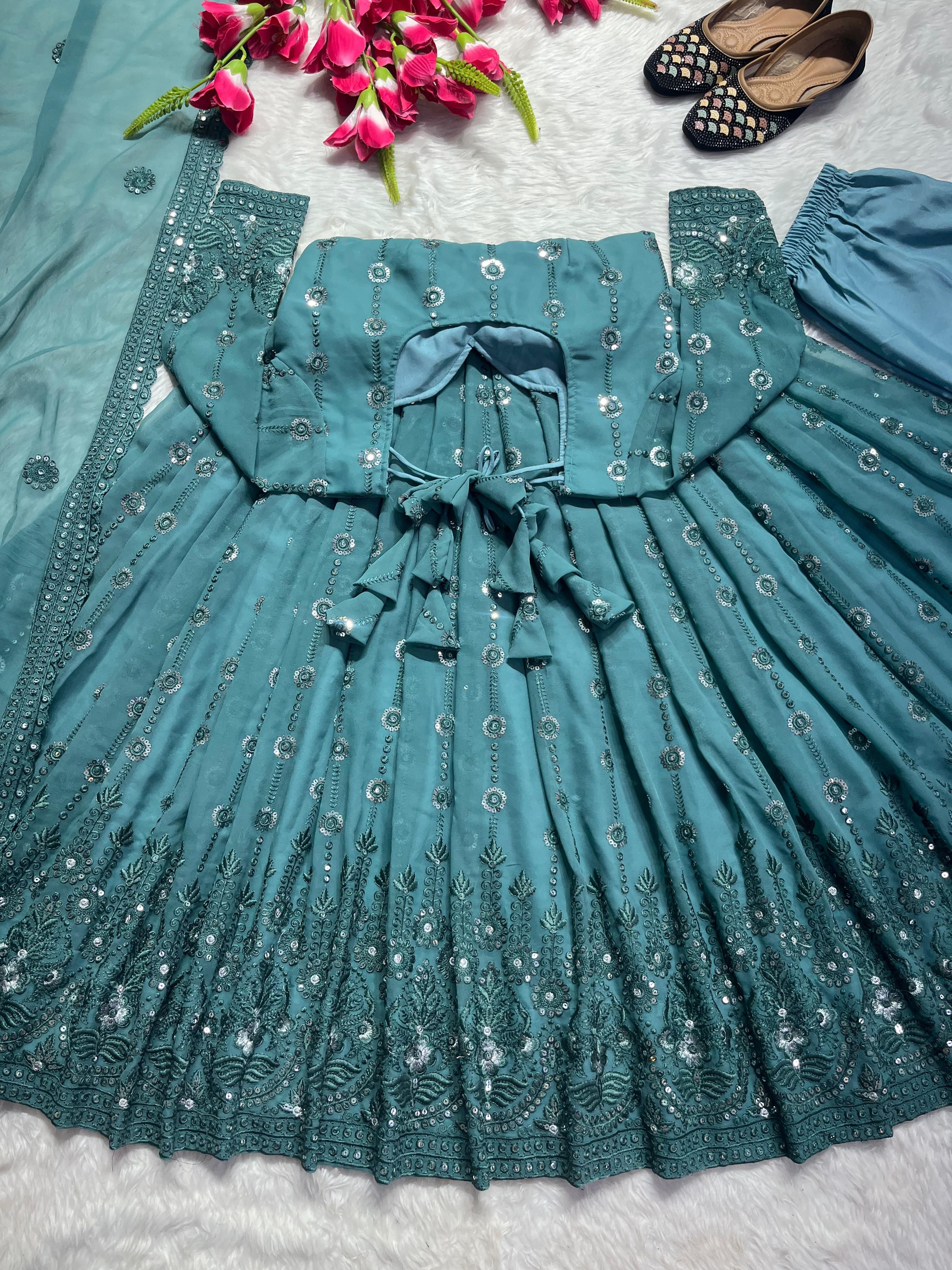 Buy New designer party wear suit DESI PEHNAVA