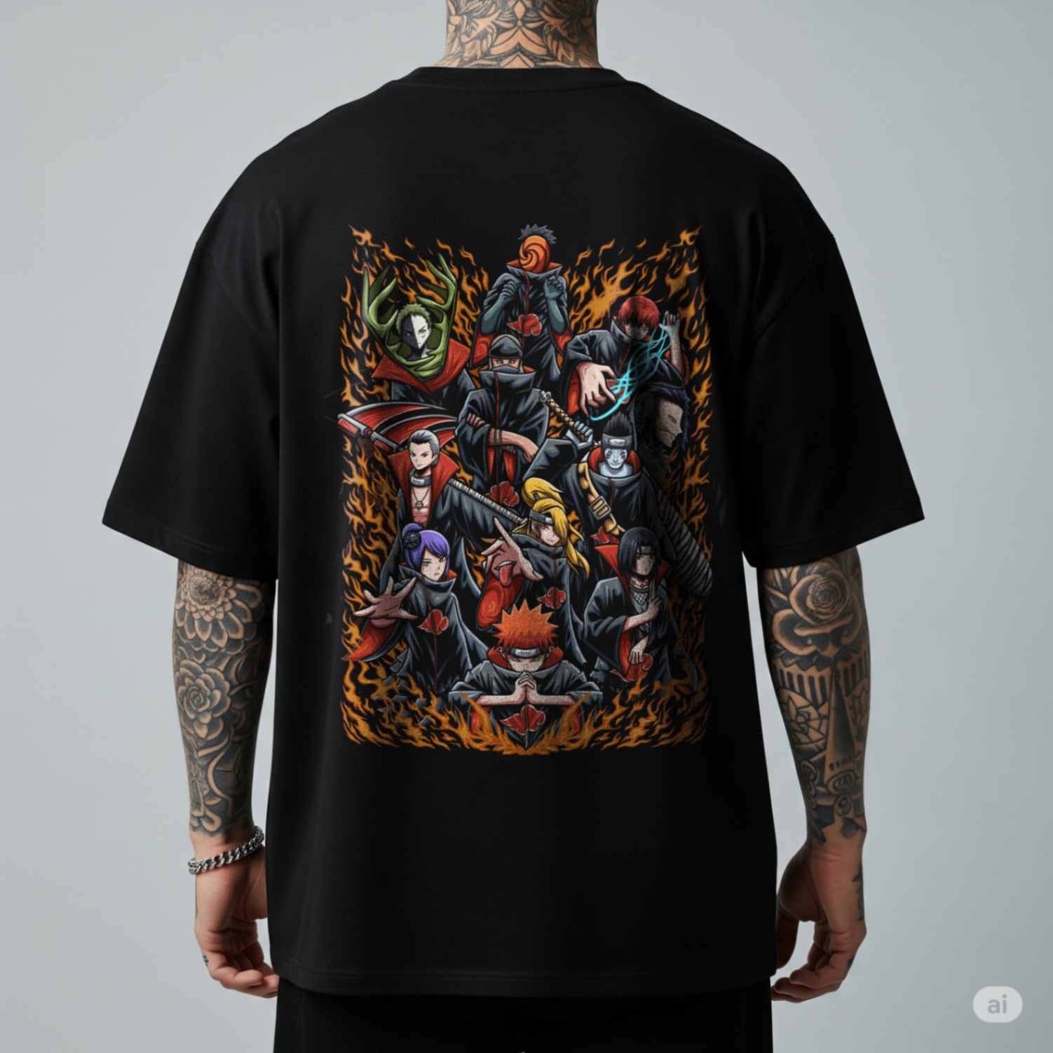 Oversized Akatsuki T-Shirts | Premium Cotton Naruto Tee