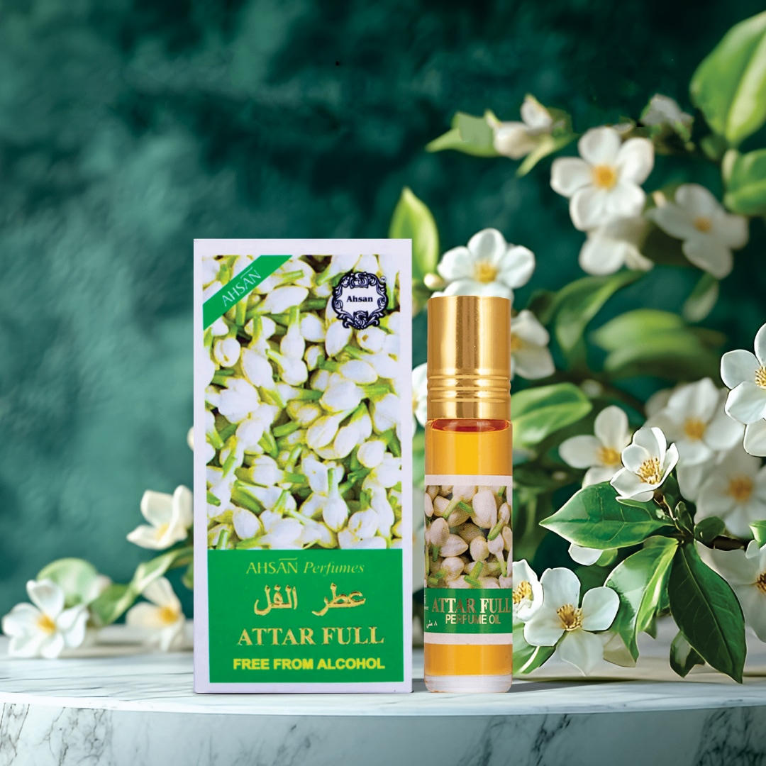 Ahsan Attarfull 8ML – Alcohol-Free Jasmine Floral Attar, Long Lasting  Roll-On Perfume