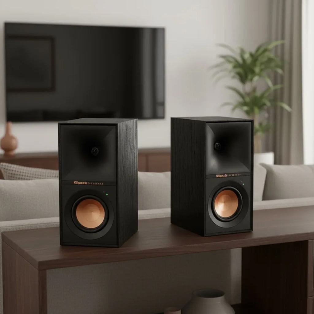Klipsch RP-500M II 3 Buy Klipsch RP-500M II Bookshelf Speakers with Tractrix Horn, Titanium Tweeter & Cerametallic Woofers – Pair | Klipsch