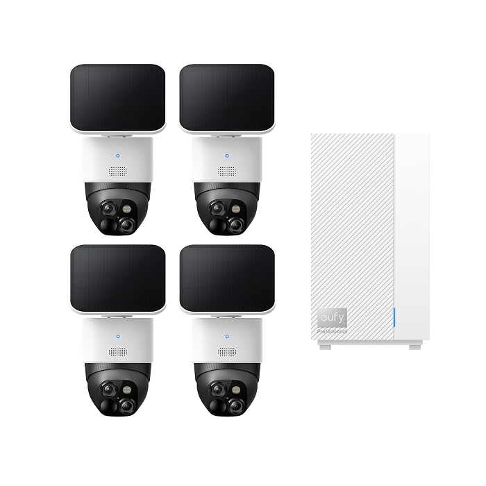 4-Pack eufy SoloCam S340 Outdoor Security Cameras with eufy HomeBase Professional S1 Hub by eufy