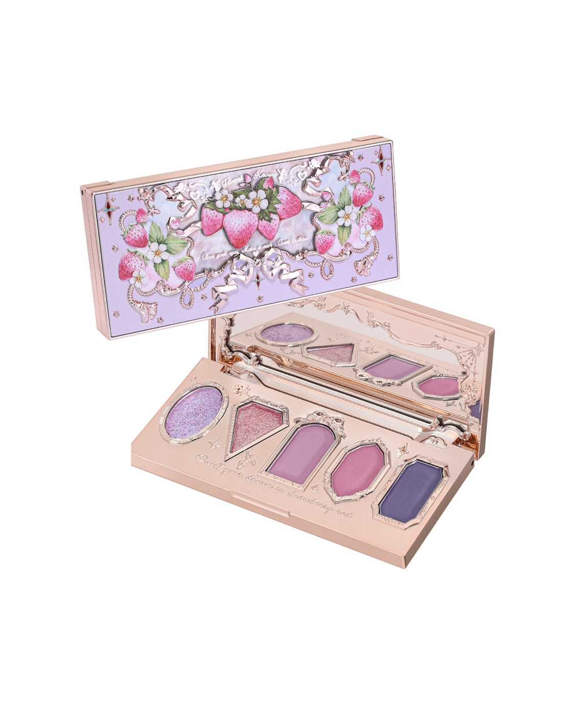 Violet Strawberry Rococo Eyeshadow Palette Knight Unicorn Eyeshadow Palette & Charm Midsummer Fairytales Eyebrow Palette